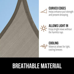 GORILLA GRIP Shade Sail installation with included PE rope