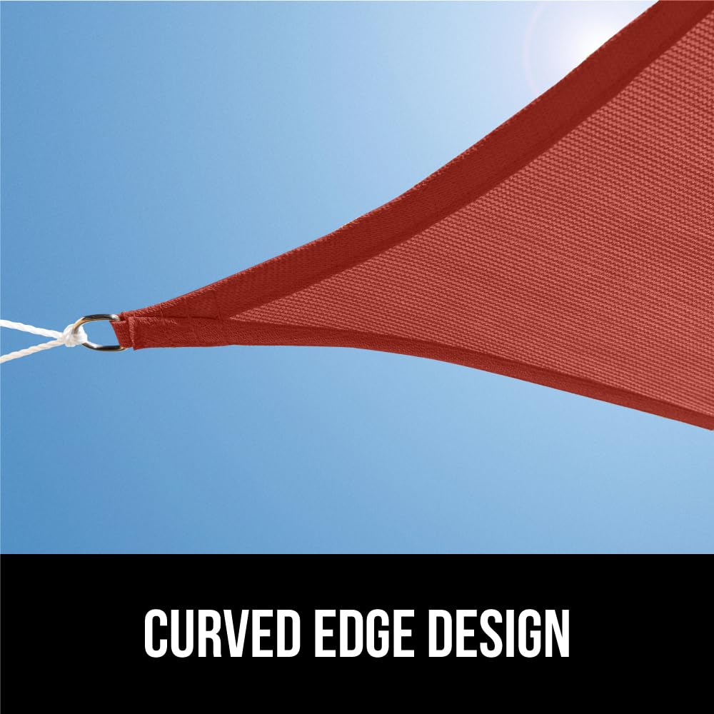 GORILLA GRIP Shade Sail set up in a garden