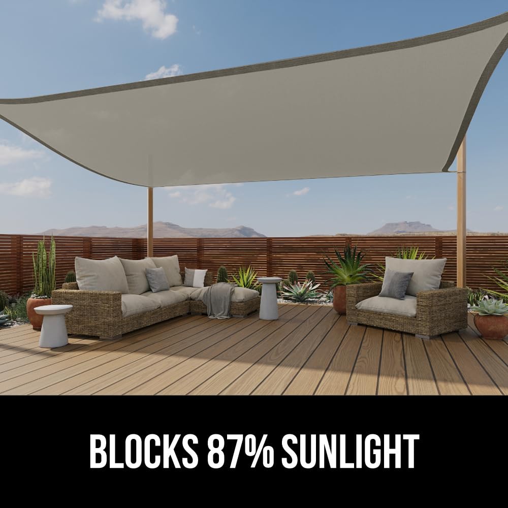 Gorilla Grip Shade Sail with breathable fabric allowing airflow