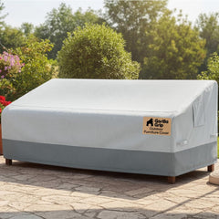 GORILLA GRIP Waterproof Outdoor Patio Sofa Cover, Silver front view