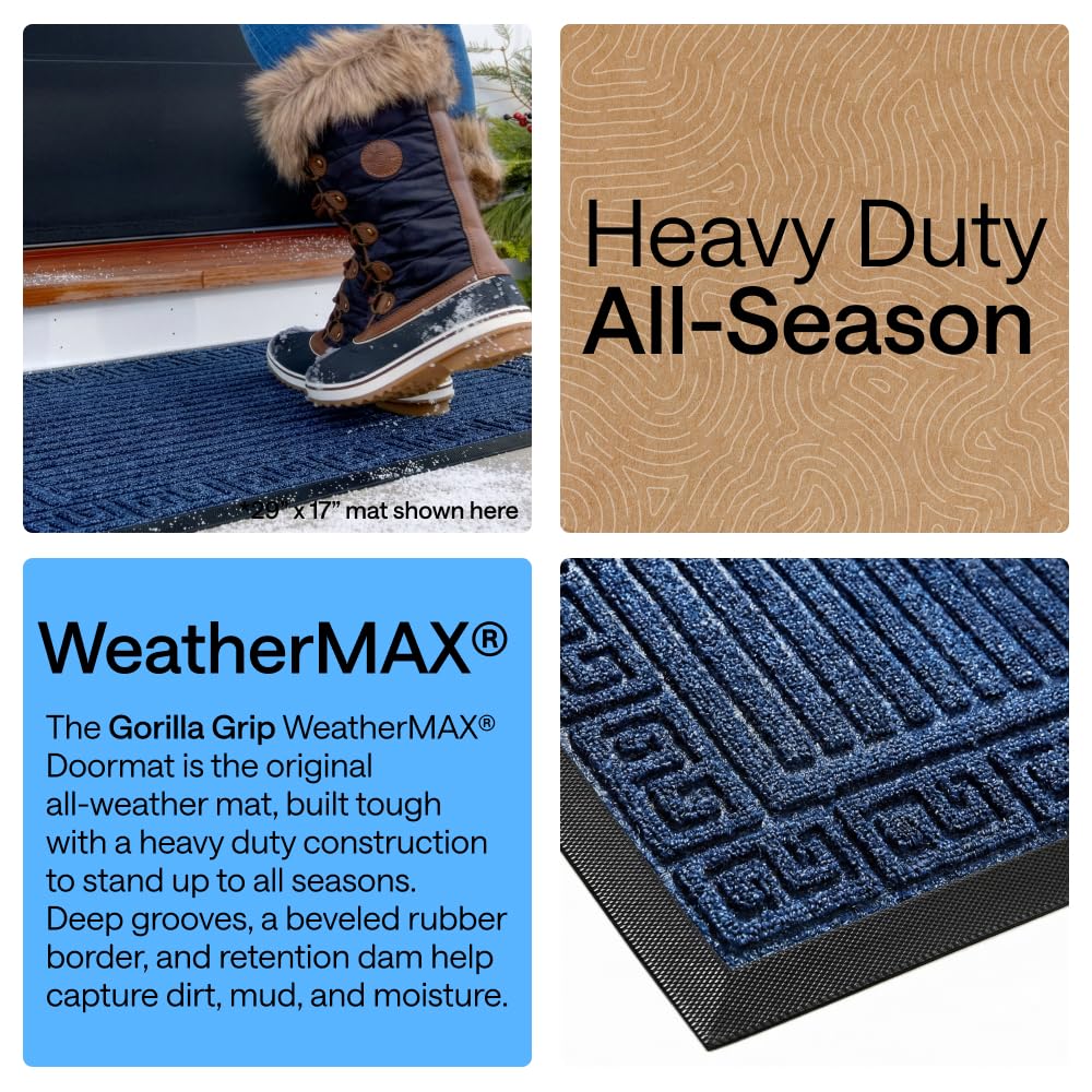 GORILLA GRIP WeatherMAX Door Mat detail of deep grooves