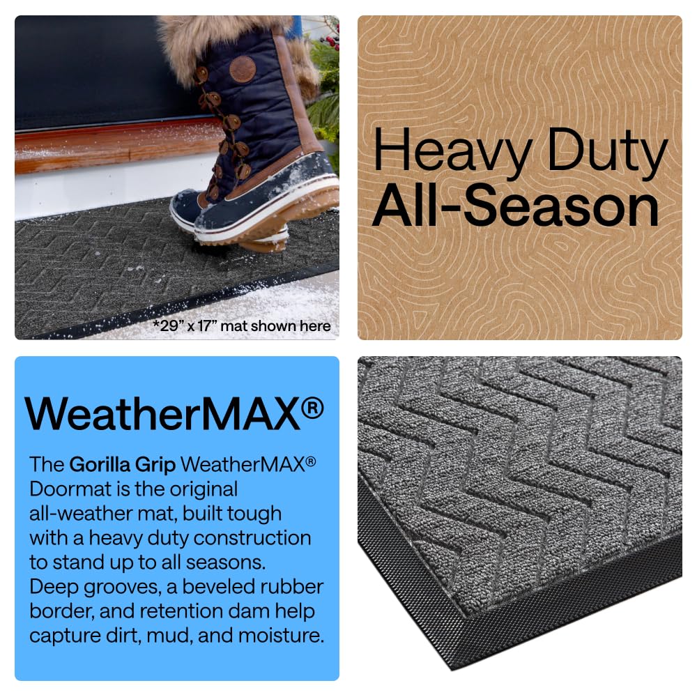 GORILLA GRIP WeatherMAX Door Mat in outdoor setting