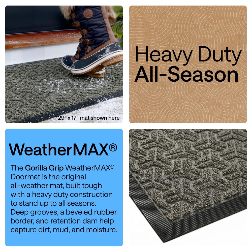 GORILLA GRIP WeatherMAX Door Mat in outdoor setting