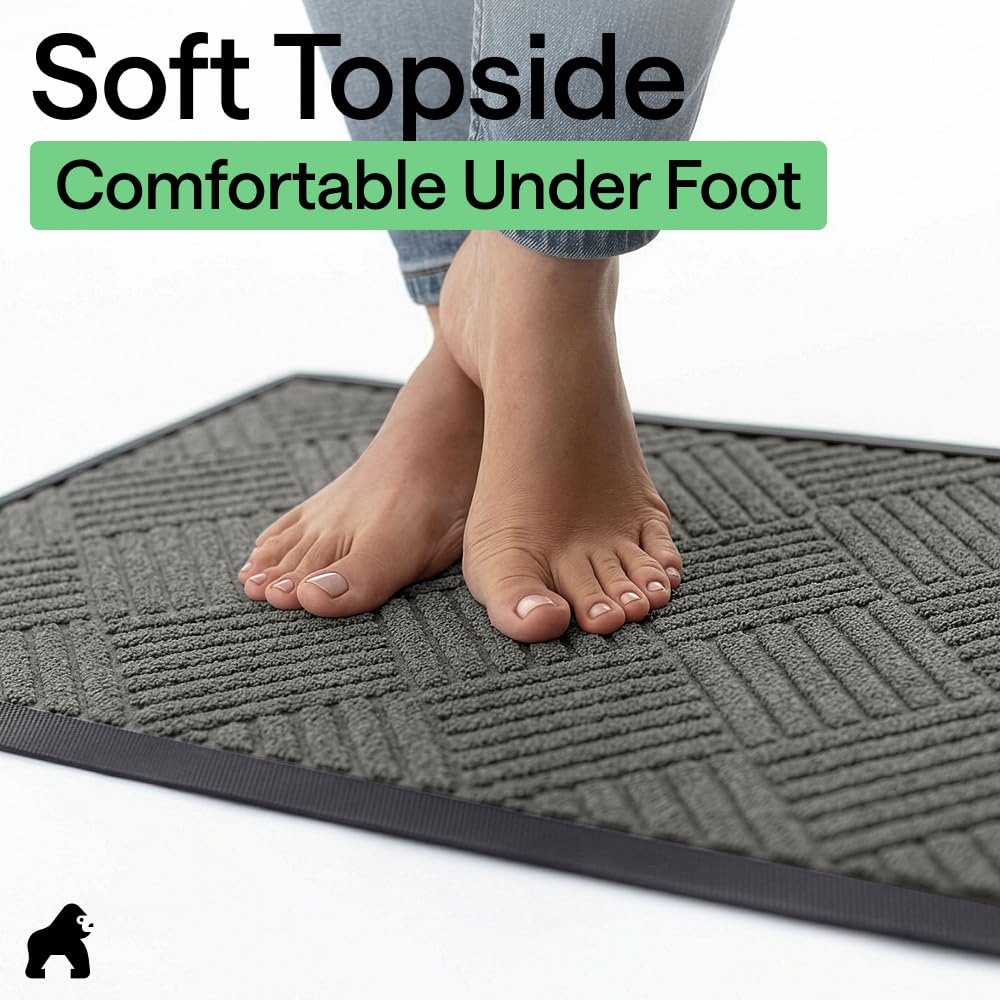 GORILLA GRIP WeatherMAX Door Mat lifestyle image at home entrance