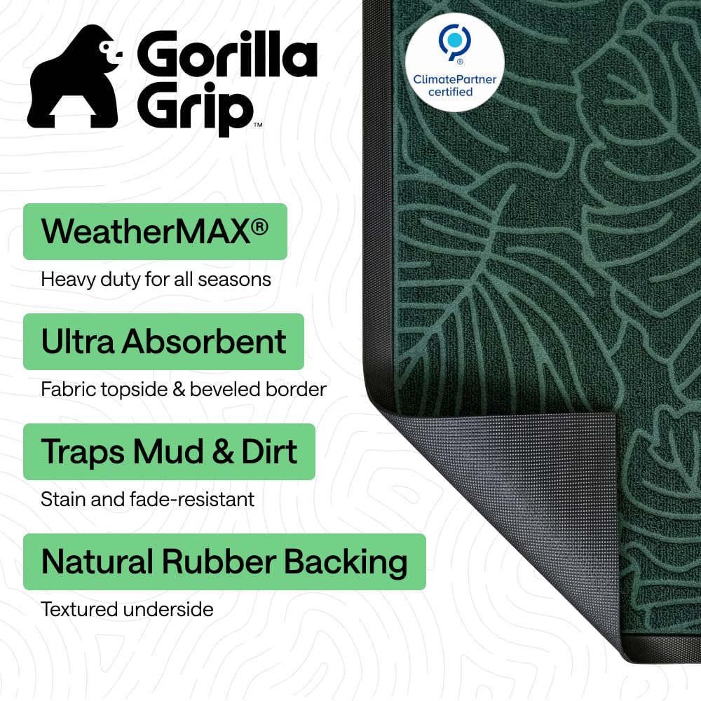 GORILLA GRIP WeatherMAX Doormat back view with natural rubber backing