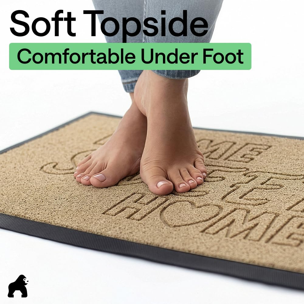 GORILLA GRIP WeatherMAX Doormat displayed at entryway