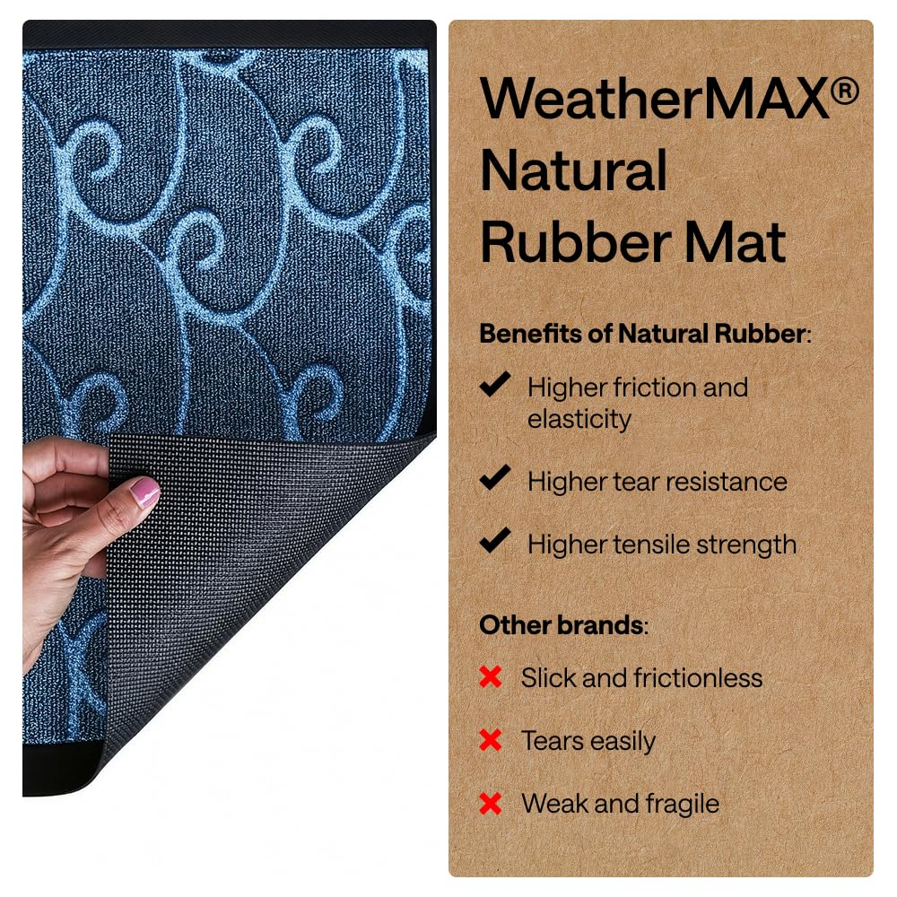 GORILLA GRIP WeatherMAX Doormat displayed in a living room entryway