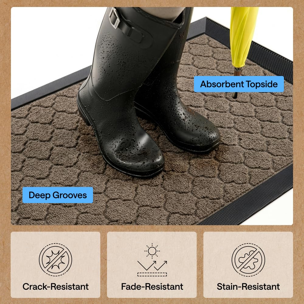 GORILLA GRIP WeatherMAX Doormat displayed in garden area