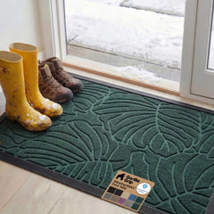 GORILLA GRIP WeatherMAX Doormat front view in Green Palm