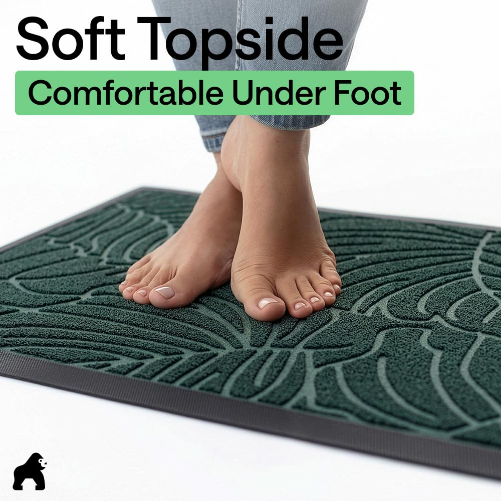 GORILLA GRIP WeatherMAX Doormat Green Palm packaging details