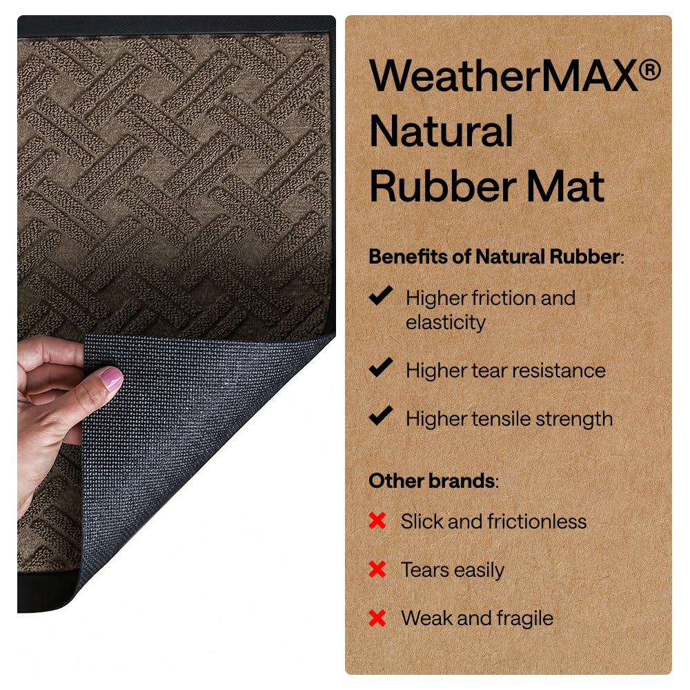 GORILLA GRIP WeatherMAX Doormat in a garden setting
