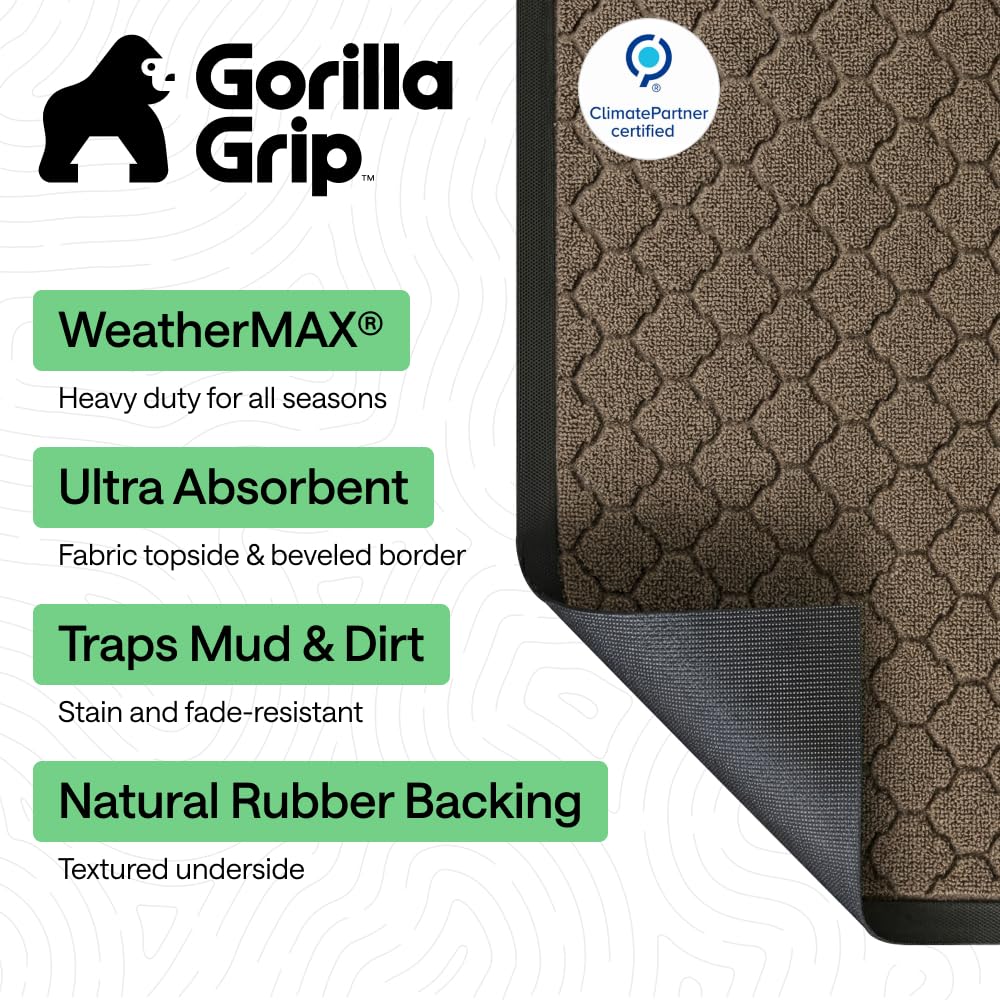 GORILLA GRIP WeatherMAX Doormat in entrance setting