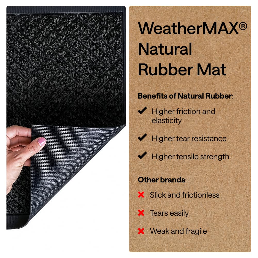 GORILLA GRIP WeatherMAX Doormat showing flexible construction