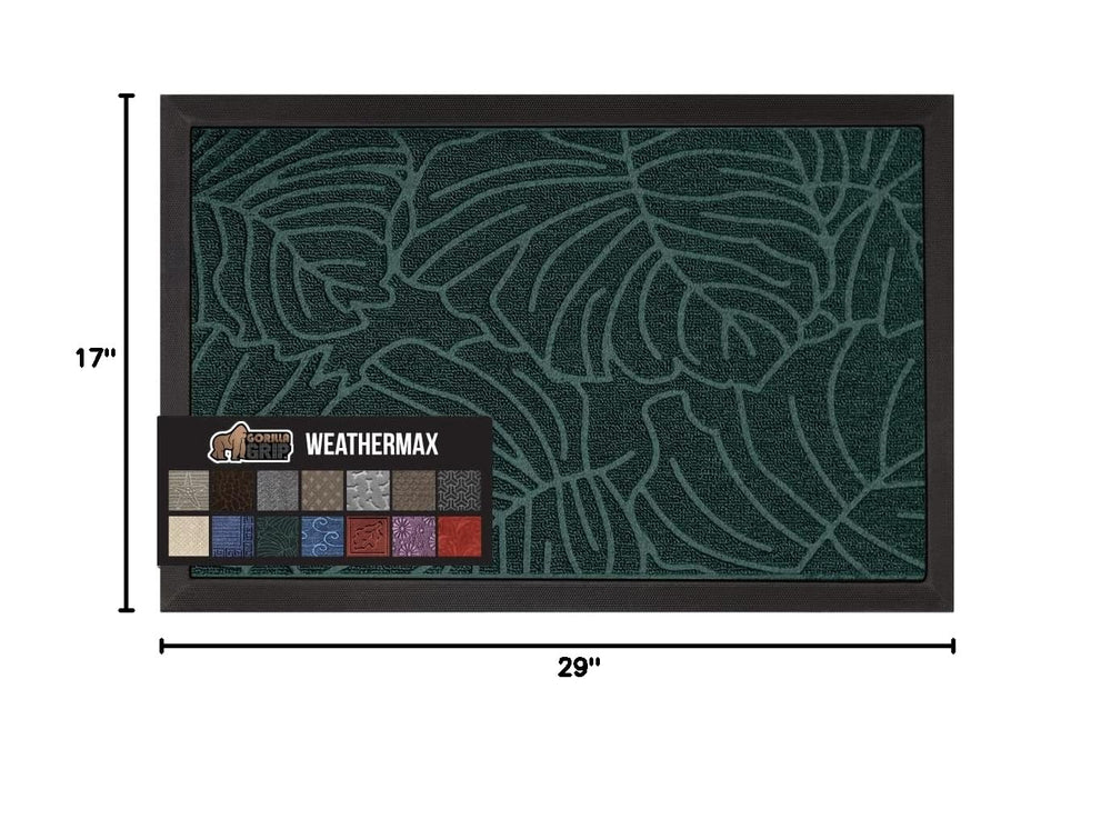GORILLA GRIP WeatherMAX Doormat side view, showcasing rubber backing