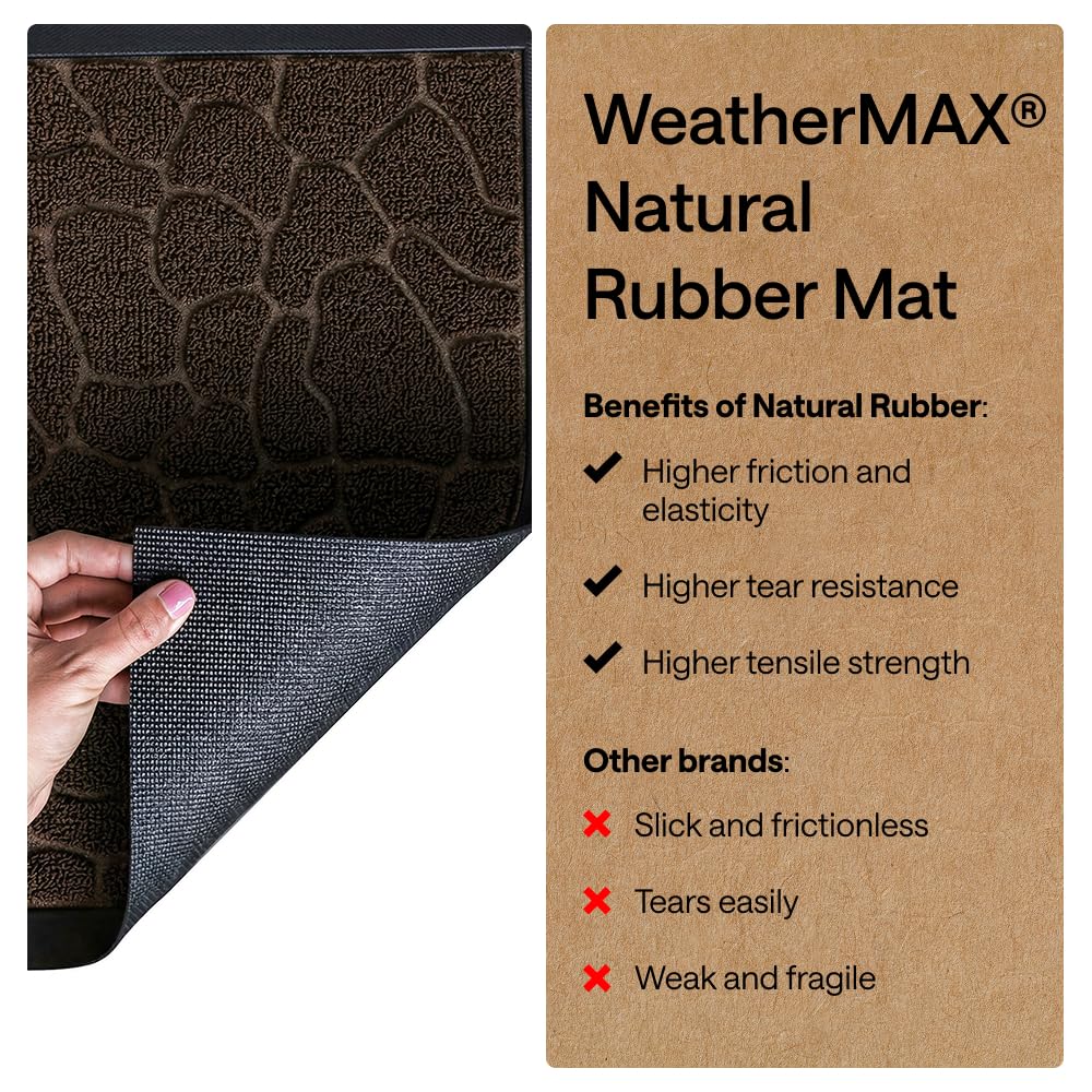 GORILLA GRIP WeatherMAX Doormat with deep grooves for dirt capture