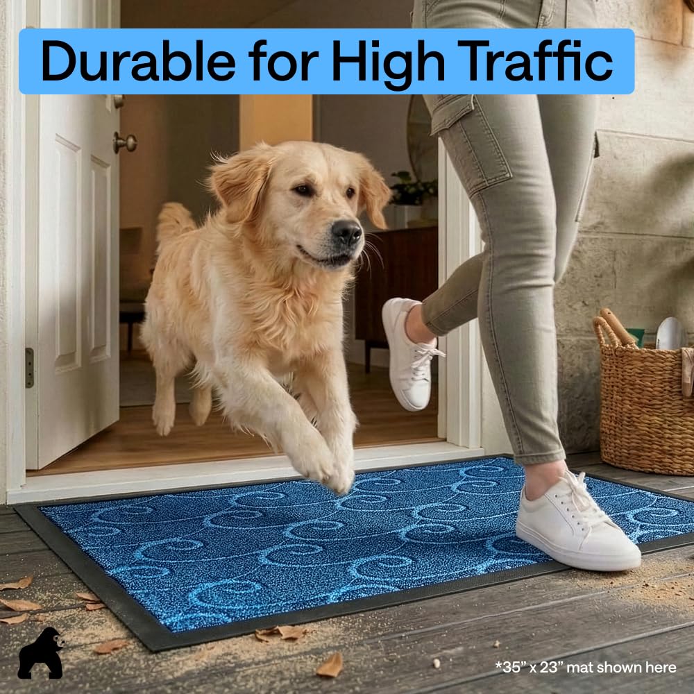 GORILLA GRIP WeatherMAX Doormat with dimensions shown