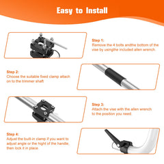GOSDENG Weed Eater Handle Extension attached to trimmer