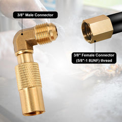 Gosknor propane elbow adapter packaging with product details