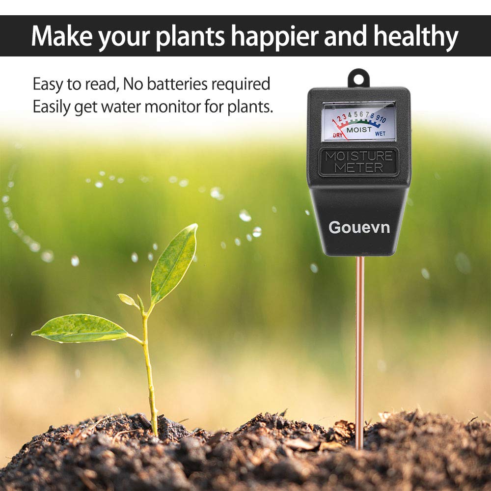 Gouevn Soil Moisture Meter 7.7-inch probe close-up