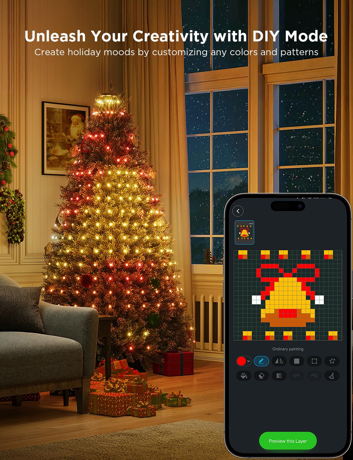 Govee Christmas Tree Lights app control interface