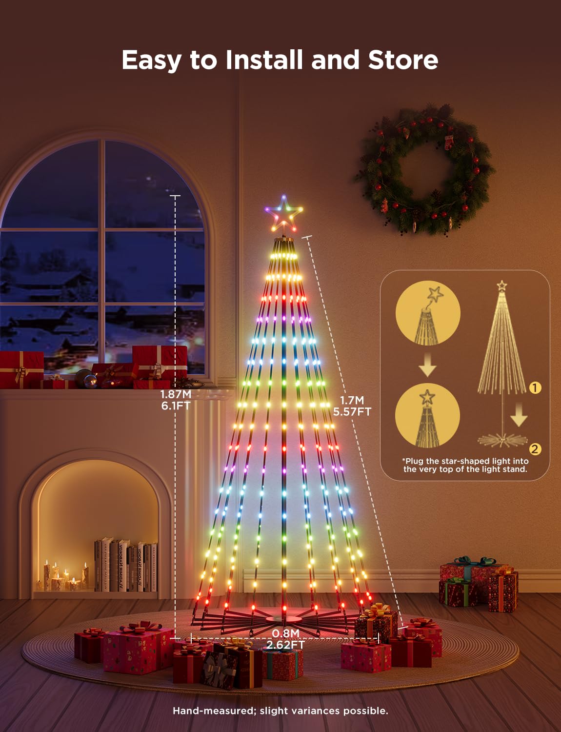 Govee Cone Tree Lights base and support bars