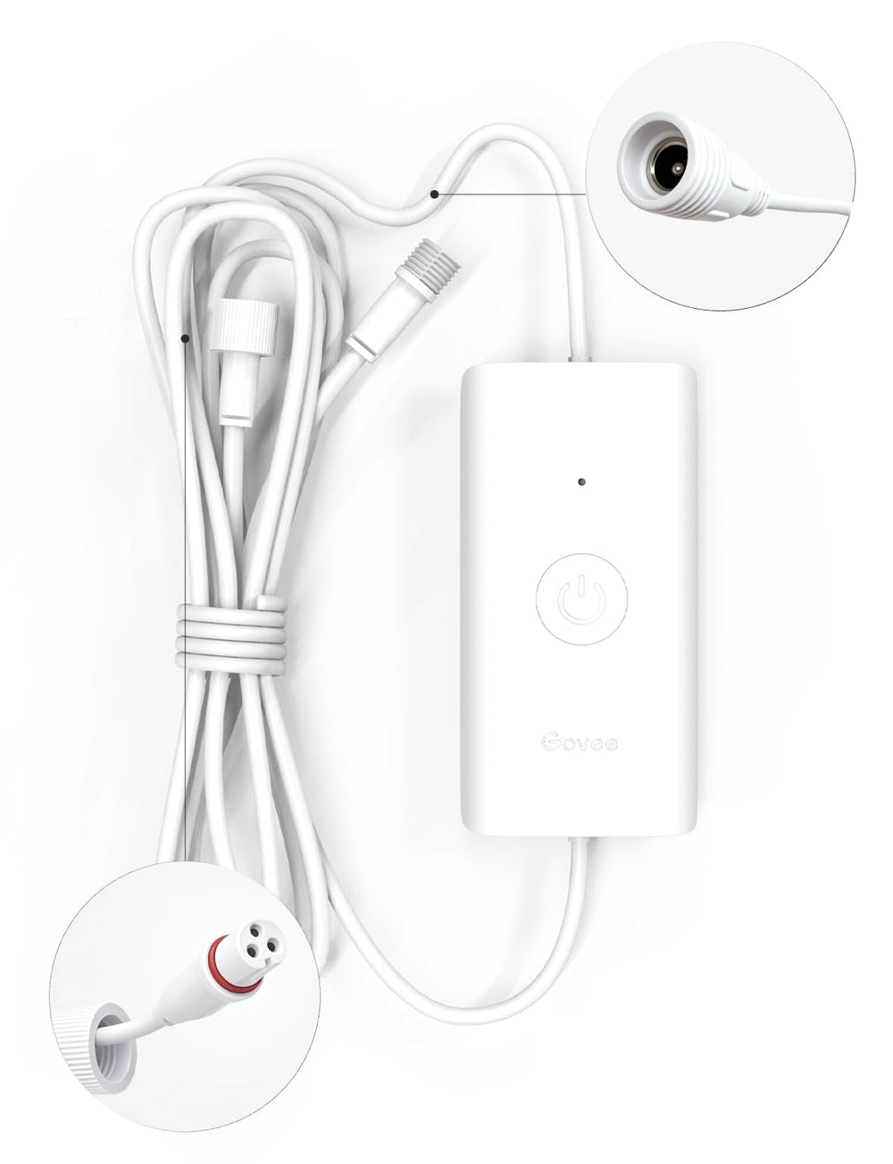 Govee Control Box for Permanent Outdoor Lights 2, White front view