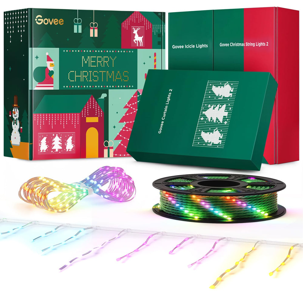 Govee Holly-Jolly Christmas Bundle Curtain Lights 4.9x6.6ft