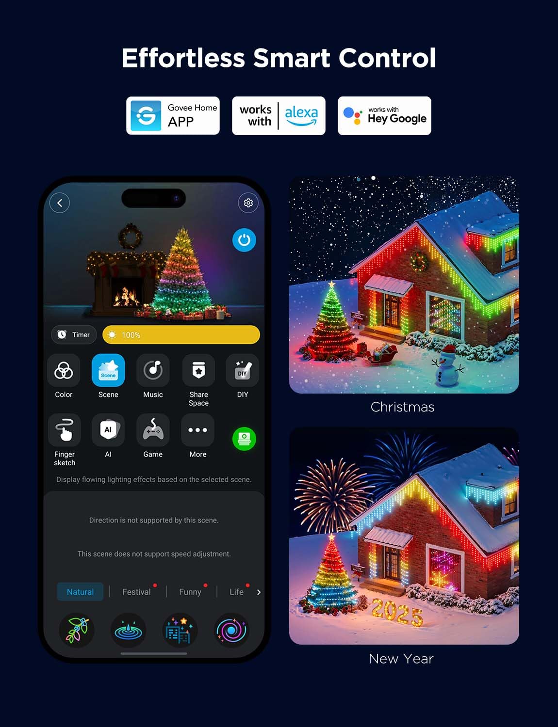 Govee Home App controlling Christmas lights