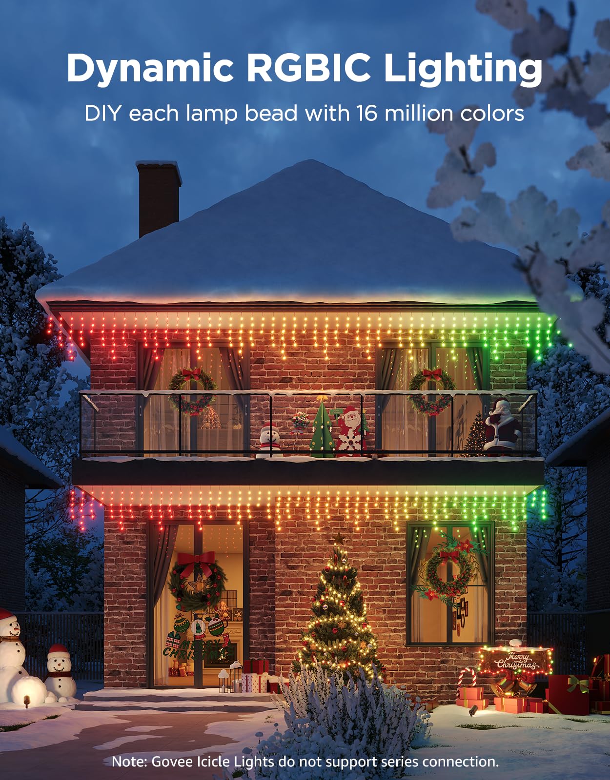 Govee Icicle Lights app interface on smartphone