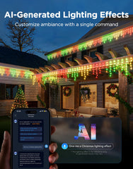 Govee Icicle Lights in snowy weather showing durability