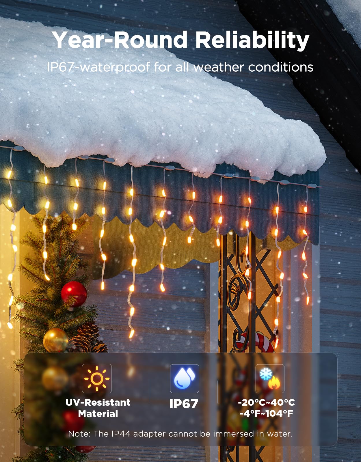 Govee Icicle Lights showing dynamic scene modes