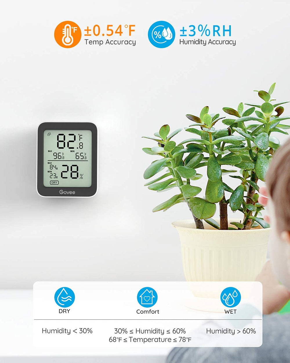 Govee Indoor Hygrometer Thermometer 2-Pack with app control