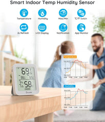 Govee Indoor Hygrometer Thermometer showing temperature and humidity readings