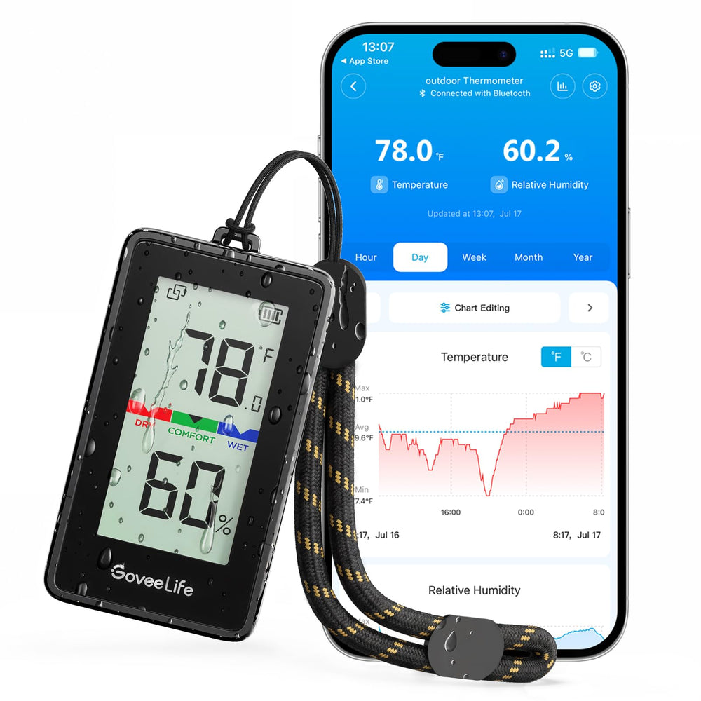 GoveeLife 2-in-1 Indoor Outdoor Thermo-Hygrometer front view