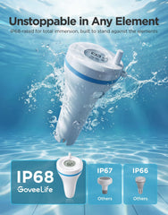 GoveeLife Smart Wireless Pool Thermometer P2 in a pool setting