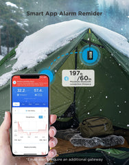 GoveeLife thermo-hygrometer in outdoor setting