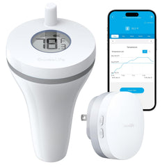 GoveeLife WiFi Pool Thermometer front view with white finish