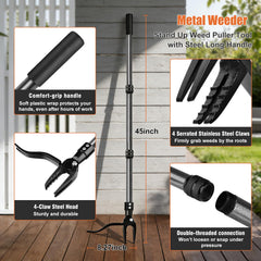 GOXAWEE weed puller tool 4-claw steel head close-up