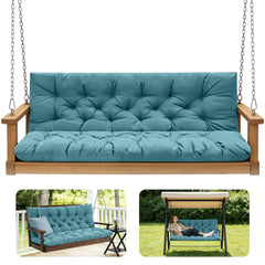 GPQAWER Outdoor Swing Cushion front view in lake blue