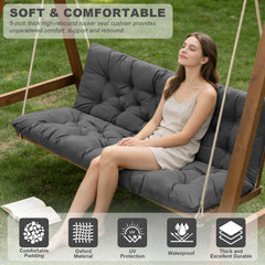 GPQAWER Porch Swing Cushion Dark Gray side view