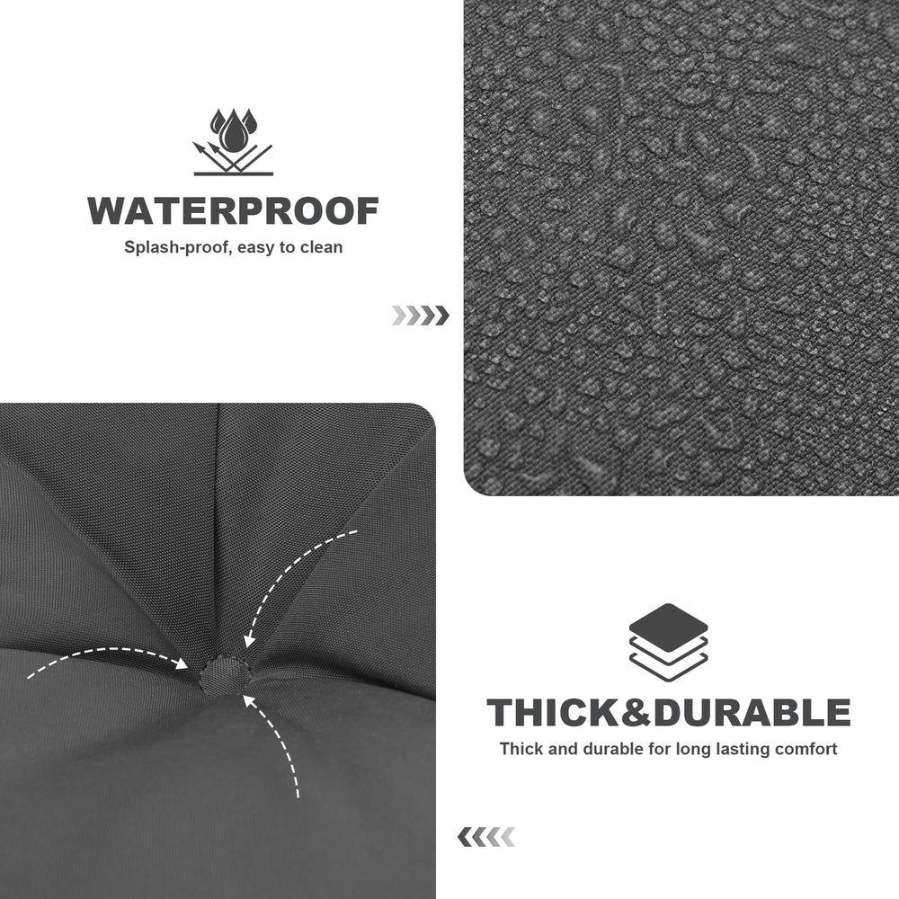 GPQAWER Porch Swing Cushion Dark Gray with ties