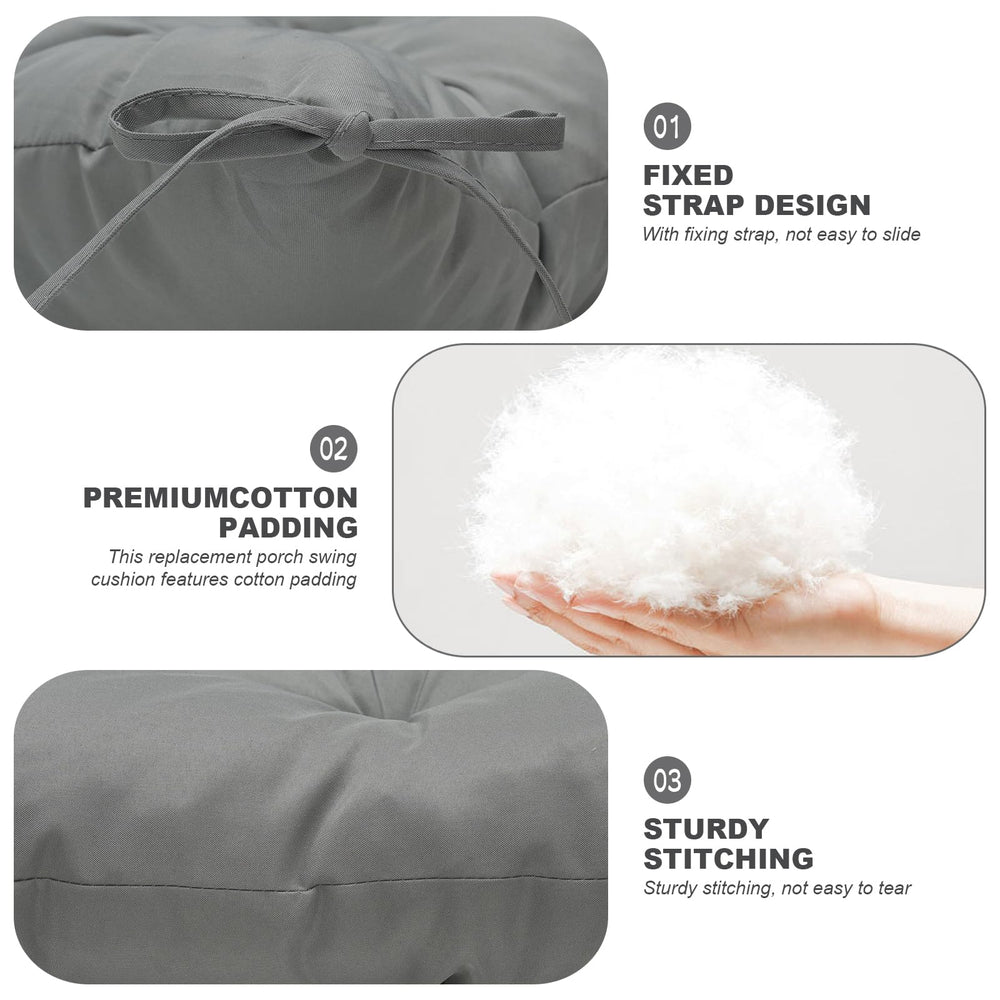 GPQAWER Porch Swing Cushion Light Gray in outdoor setting