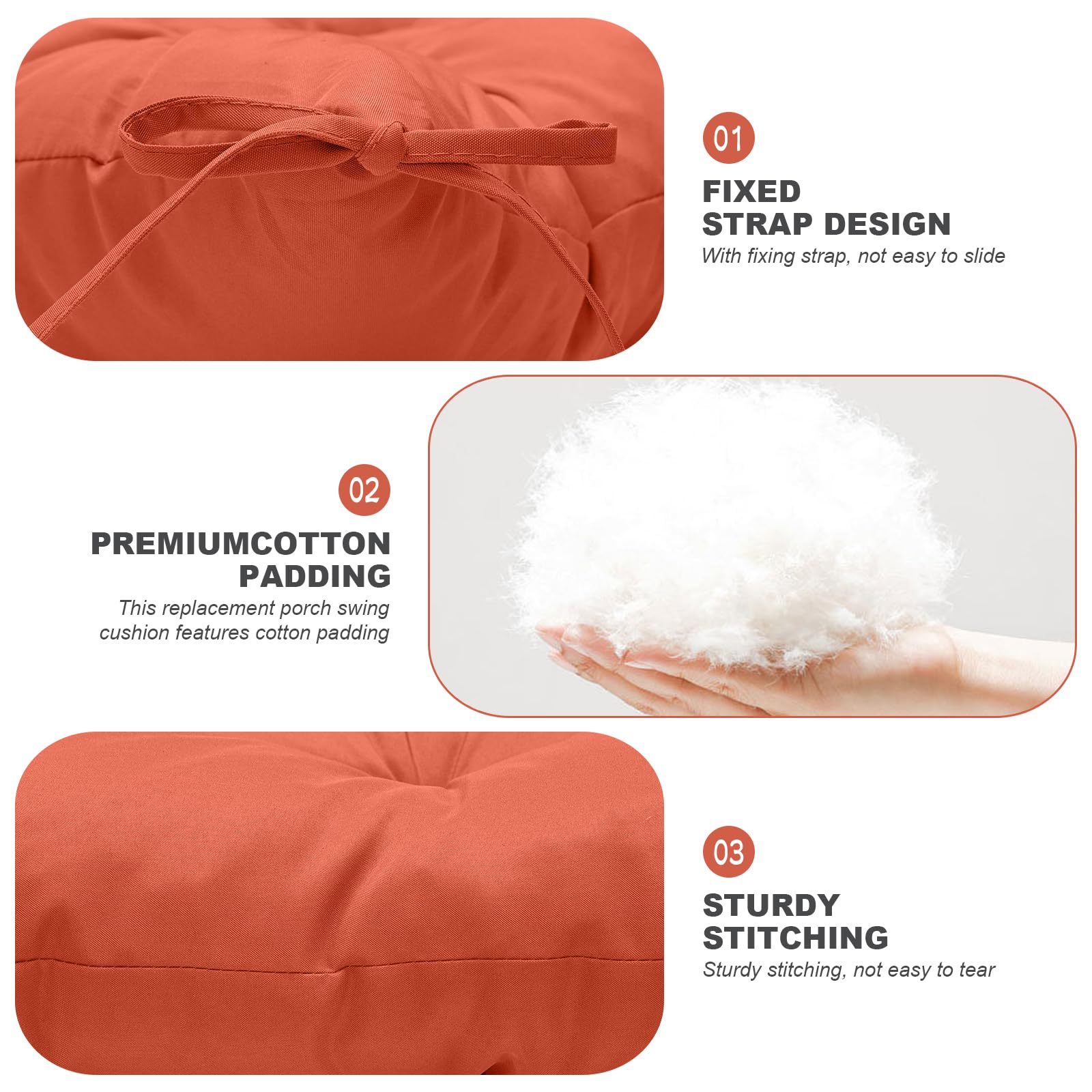 GPQAWER porch swing cushions displayed in garden setting