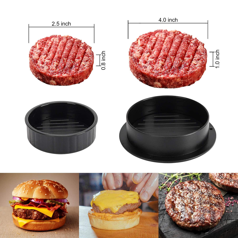 GPYG Burger Press in use on outdoor grill