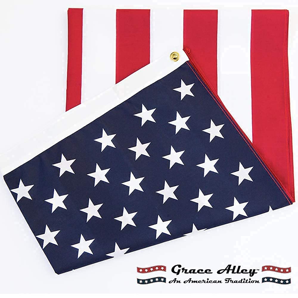 Grace Alley American Flag displayed outdoors on a flag pole