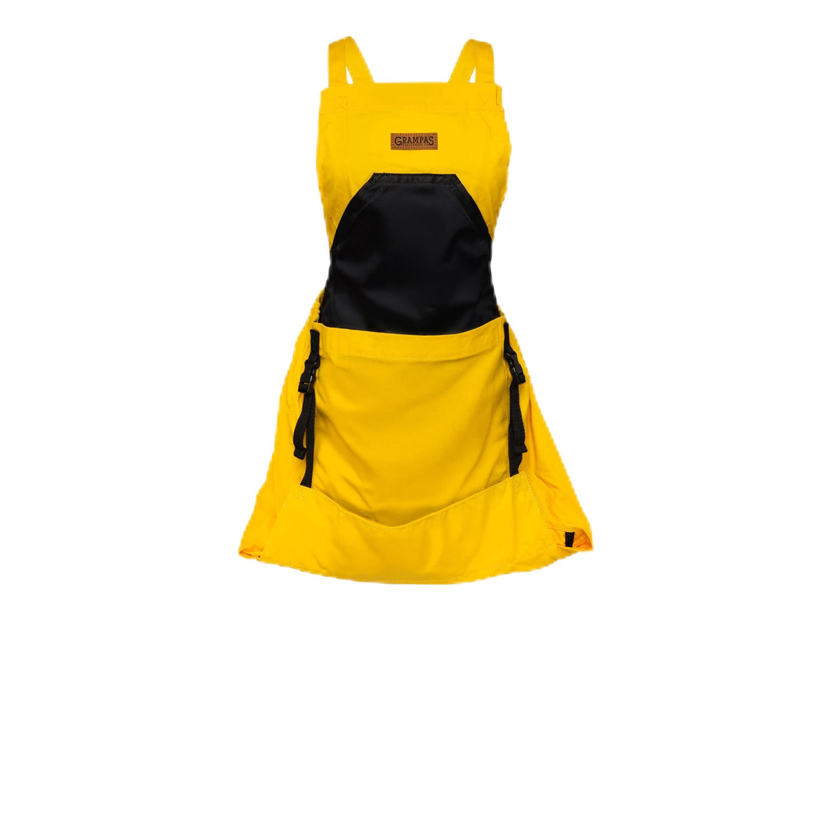 Grampa's Weeder Gardening Apron front view in yellow