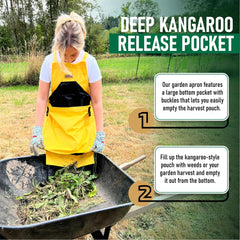 Grampa's Weeder Gardening Apron showing deep kangaroo pocket