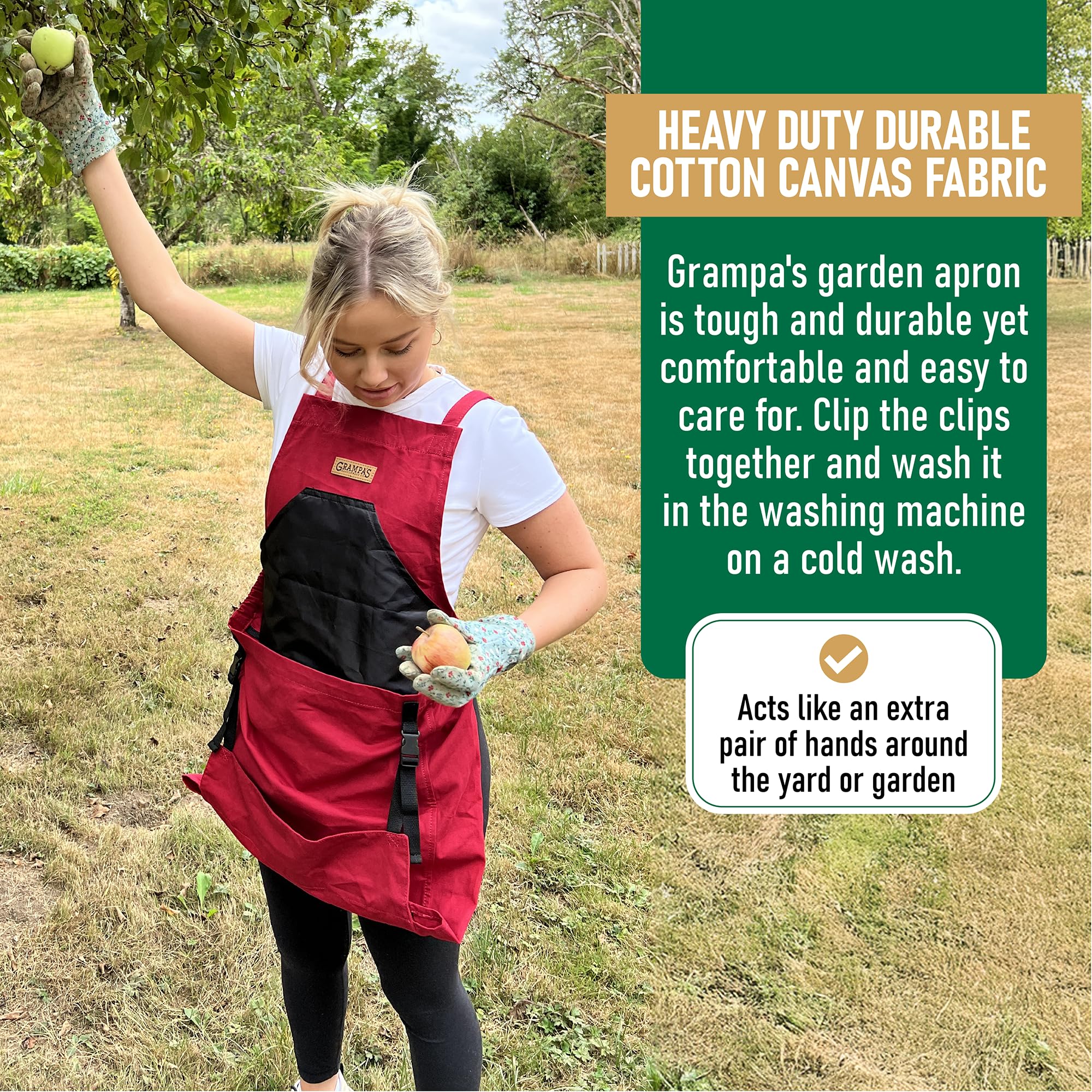 Grampa's Weeder Gardening Apron with tools inside pockets