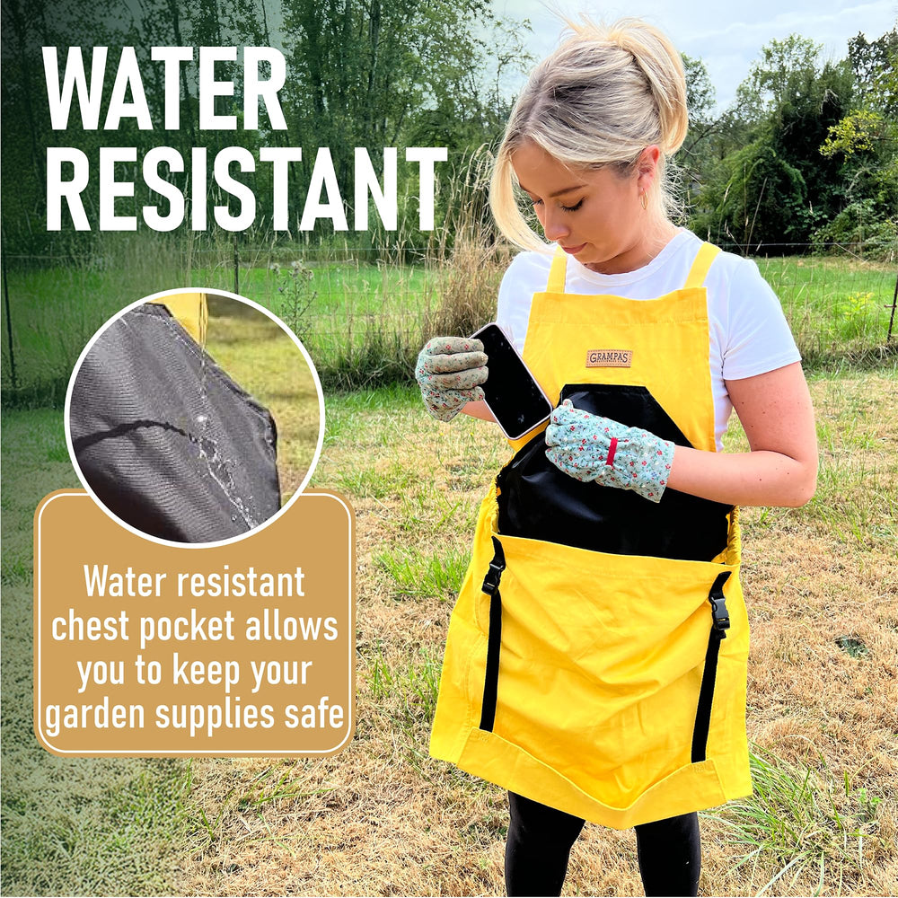 Grampa's Weeder Gardening Apron with waterproof chest pocket