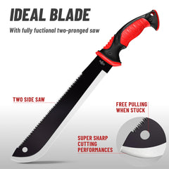 Grand Way Machete in outdoor setting, cutting branches